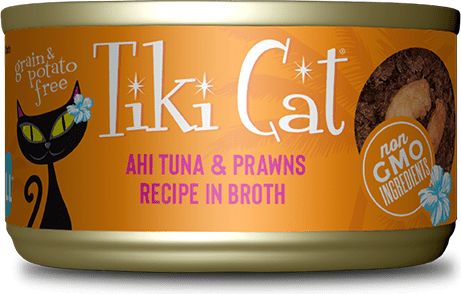 Tiki Cat Manana Grill Ahi Tuna & Prawns In Broth